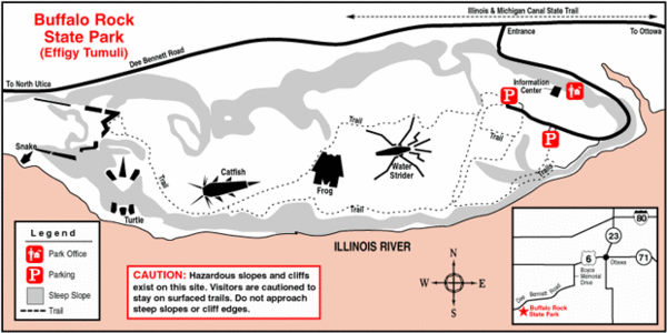 Buffalo Rock State Park, Illinois Site Map