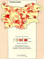 Bulgaria Population Density Map