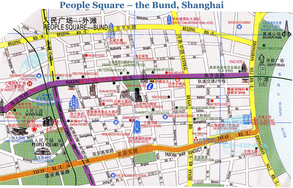 Bund Shanghai Tourist Map