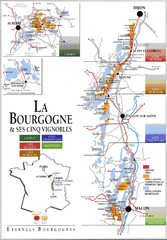 Burgandy Region Wine Districts Map