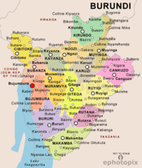 Burundi Political Map