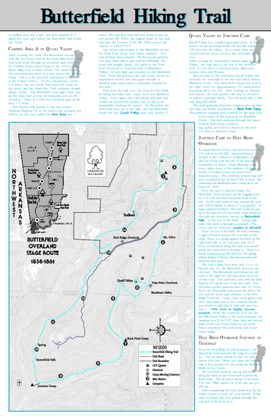 Butterfield Hiking Trail - Devil's Den State Park Map