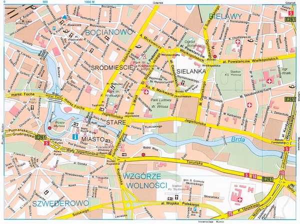 Bydgoszcz Tourist Map