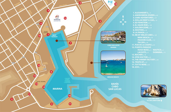 Cabo San Lucas Tourist Map