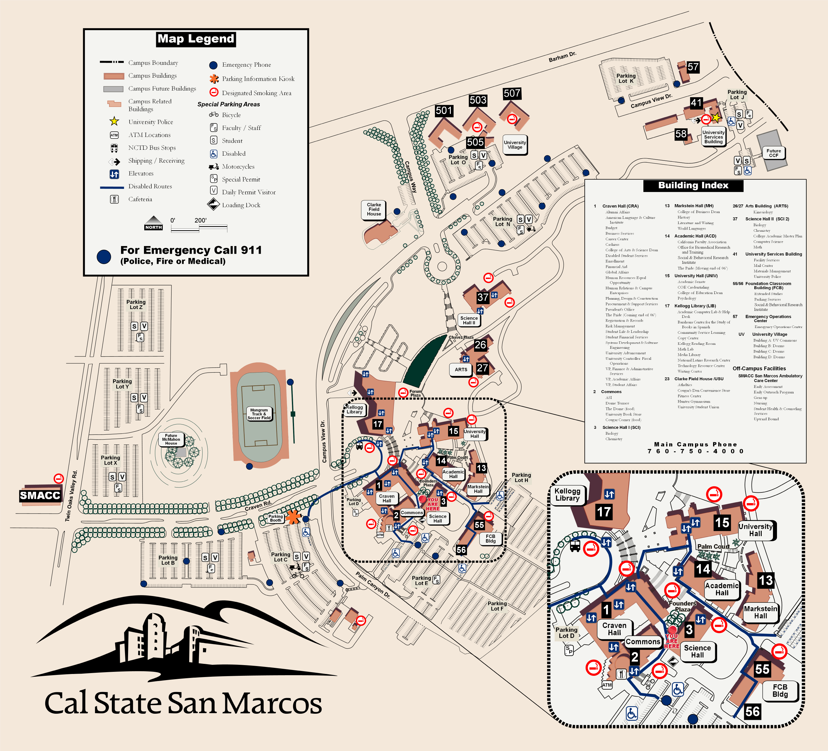 csu san marcos campus map Cal State San Marcos Campus Map 333 S Twin Oaks Valley Rd San csu san marcos campus map