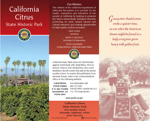 California Citrus State Park Map