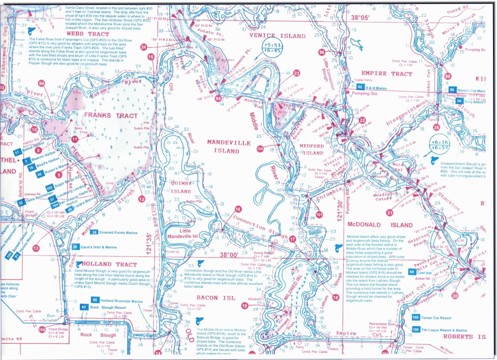 California Delta Maps Fish N Map Rio Vista Ca Mappery