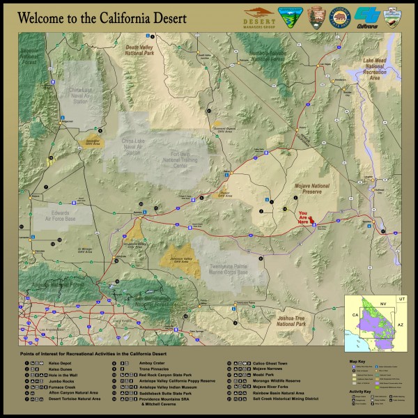 California Desert Recreation Map