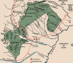 Calilegua National Park Map Calilegua National Park Map