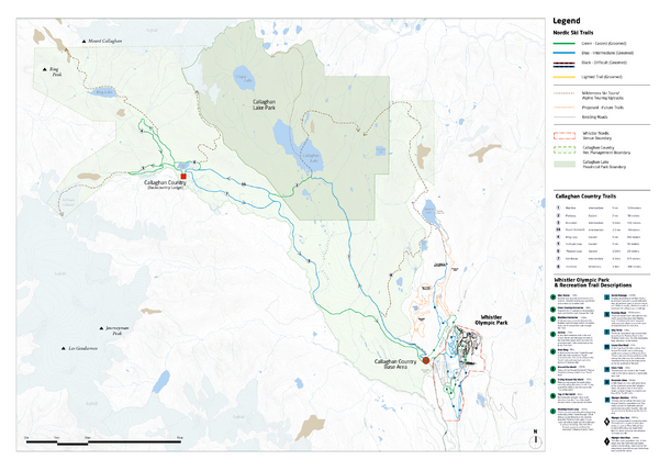 Callaghan Country Nordic Ski Trail Map