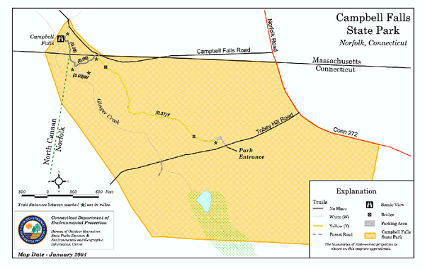 Cambell Falls State Park map