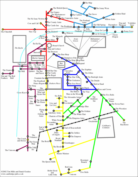 Cambridge Pub Map