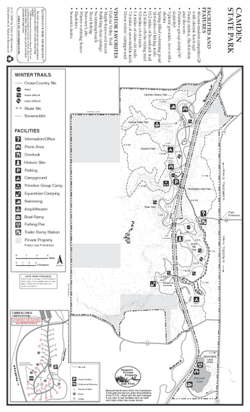 Camden State Park Winter Map