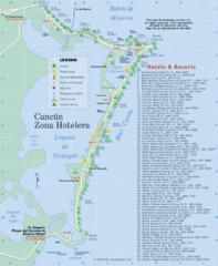 Cancun Hotel Map Cancun Hotel Map
