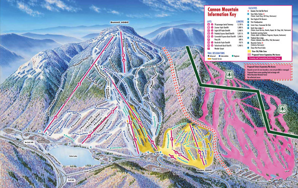 Cannon Mountain Ski Trail Map