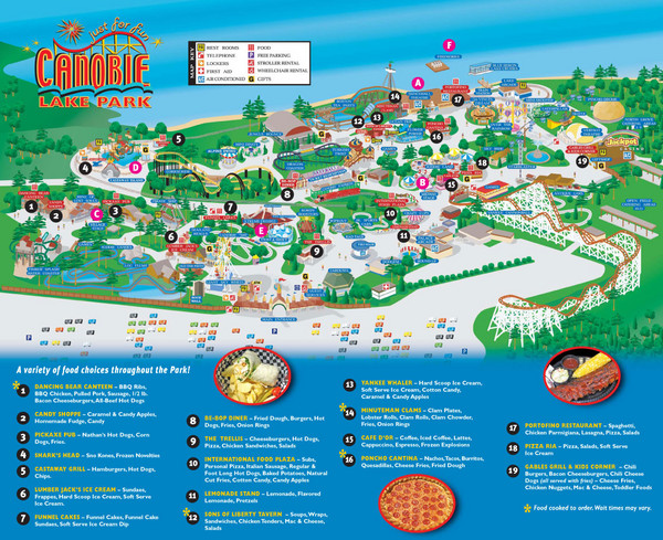 Canobie Lake Park Map