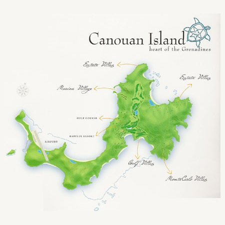 Canouan island Map • mappery
