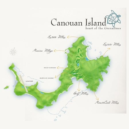 Canouan island Map