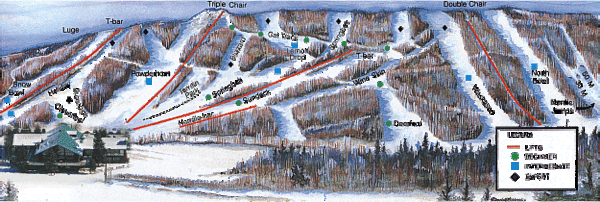 Canyon Ski Area Ski Trail Map