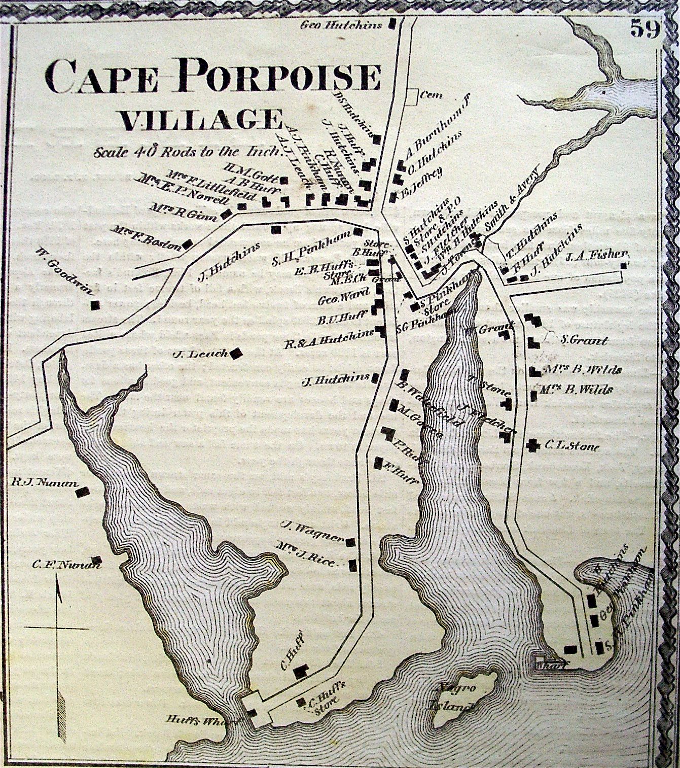 Cape Porpoise Village Map Cape Porpoise Maine • mappery