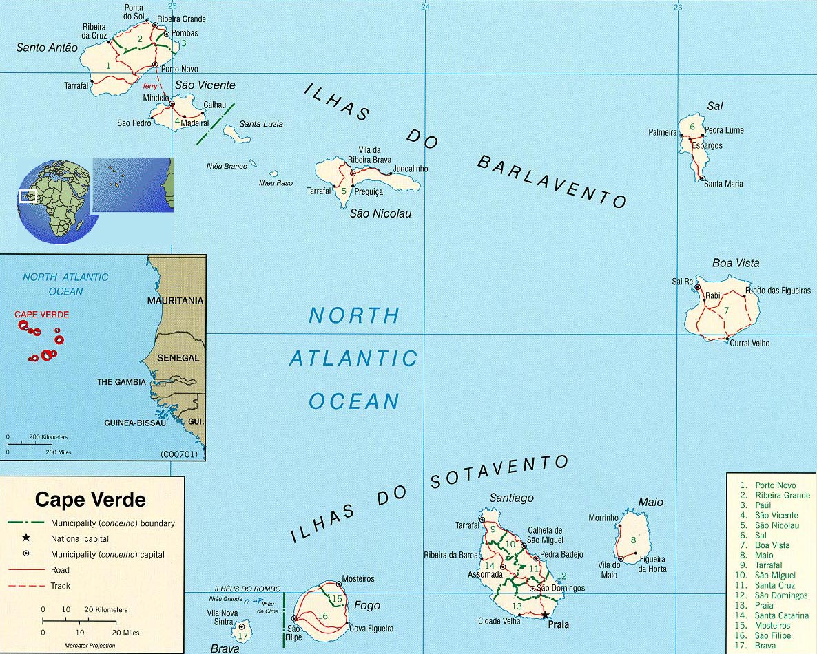 Cape Verde Africa Map - Cape Verde Africa • mappery