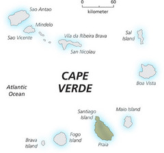 Cape Verde Island Map
