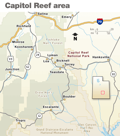 Capitol Reef National Park Map