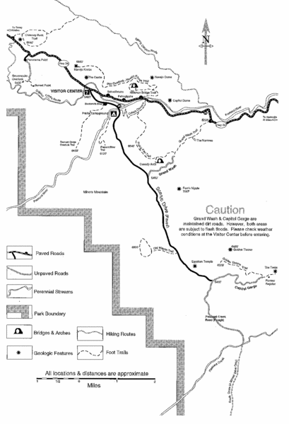 Capitol Reef Trail Map