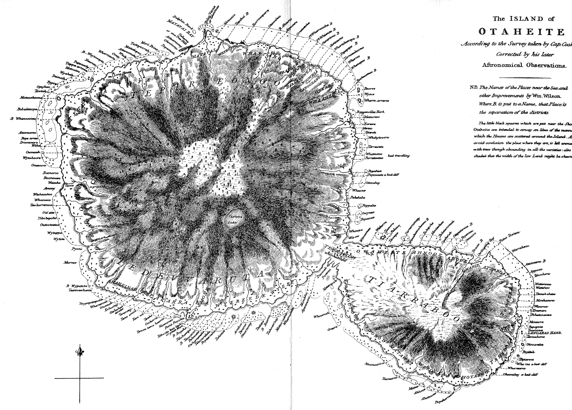 Captain Cooks Map of Tahiti Tahiti • mappery