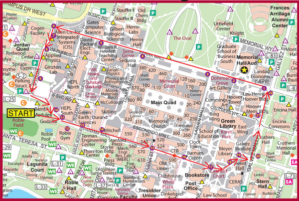 Cardinal Walk Map