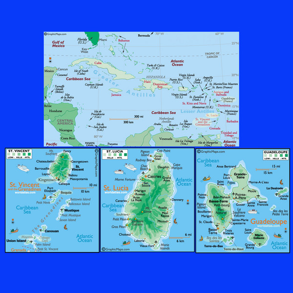 Caribbean Islands Map