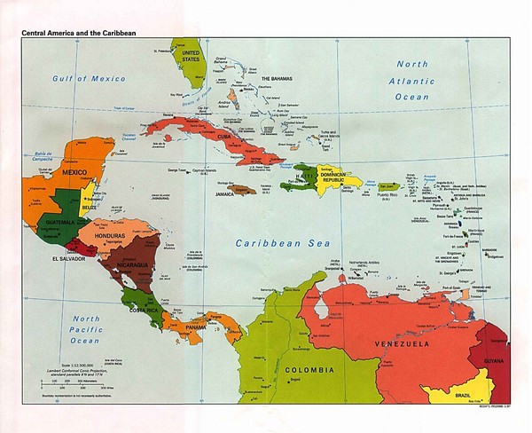 Caribbean Political Map