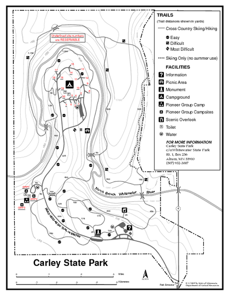 Carley State Park Map - Carley State Park MN • mappery