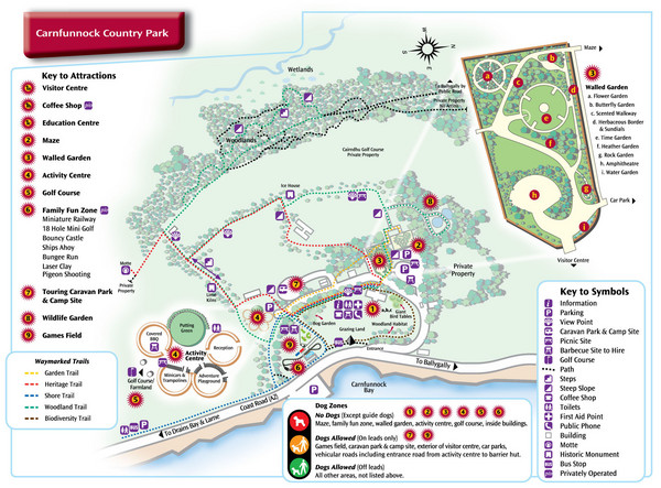 Carnfunnock Country Park Map