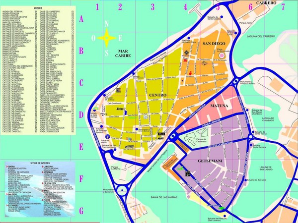 Map Of Cartagena Colombia Cartagena Map - Cartagena Colombia • Mappery