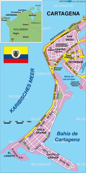 Cartagena Tourist Map