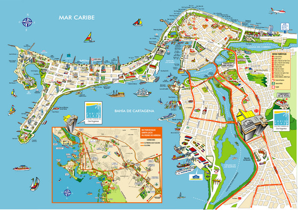 Cartagena de Indias, Colombia Map