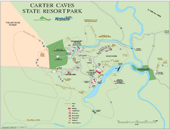 Carter Caves State Resort Park map