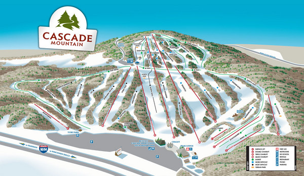 Cascade Mountain Ski Trail Map