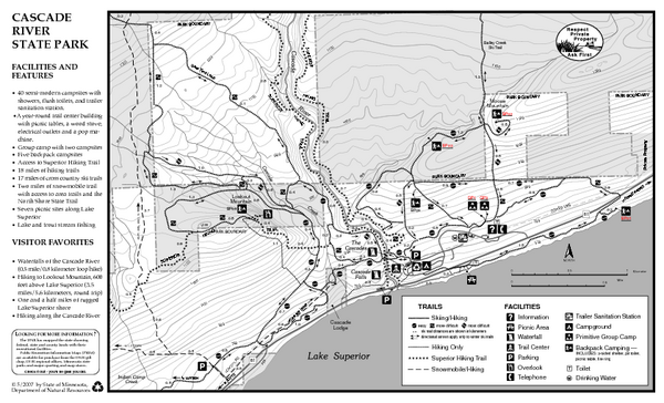 Cascade River State Park Map