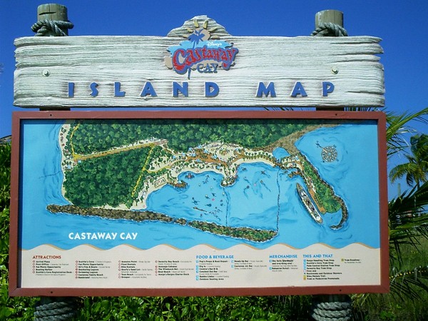 Castaway Cay Island Tourist Map