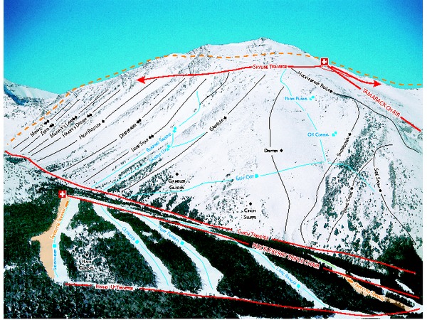 Castle Mountain Trail Map Castle Mountain Resort Ski Trail Map • Mappery