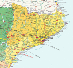 Catalunya, Spain Tourist Map