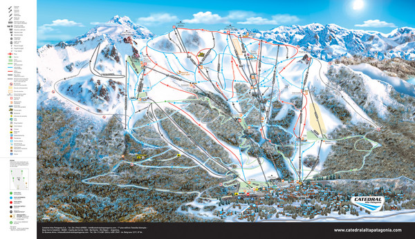 Catedral Alta Patagonia Ski Trail Map