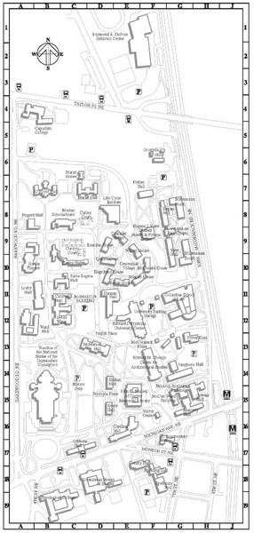 Catholic University of America Campus Map