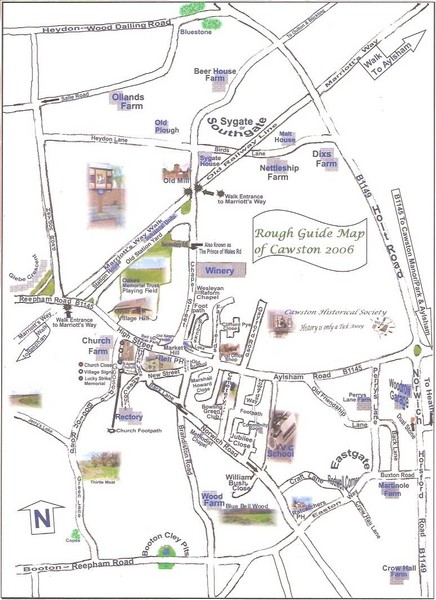 Cawston, Norfolk Guide Map