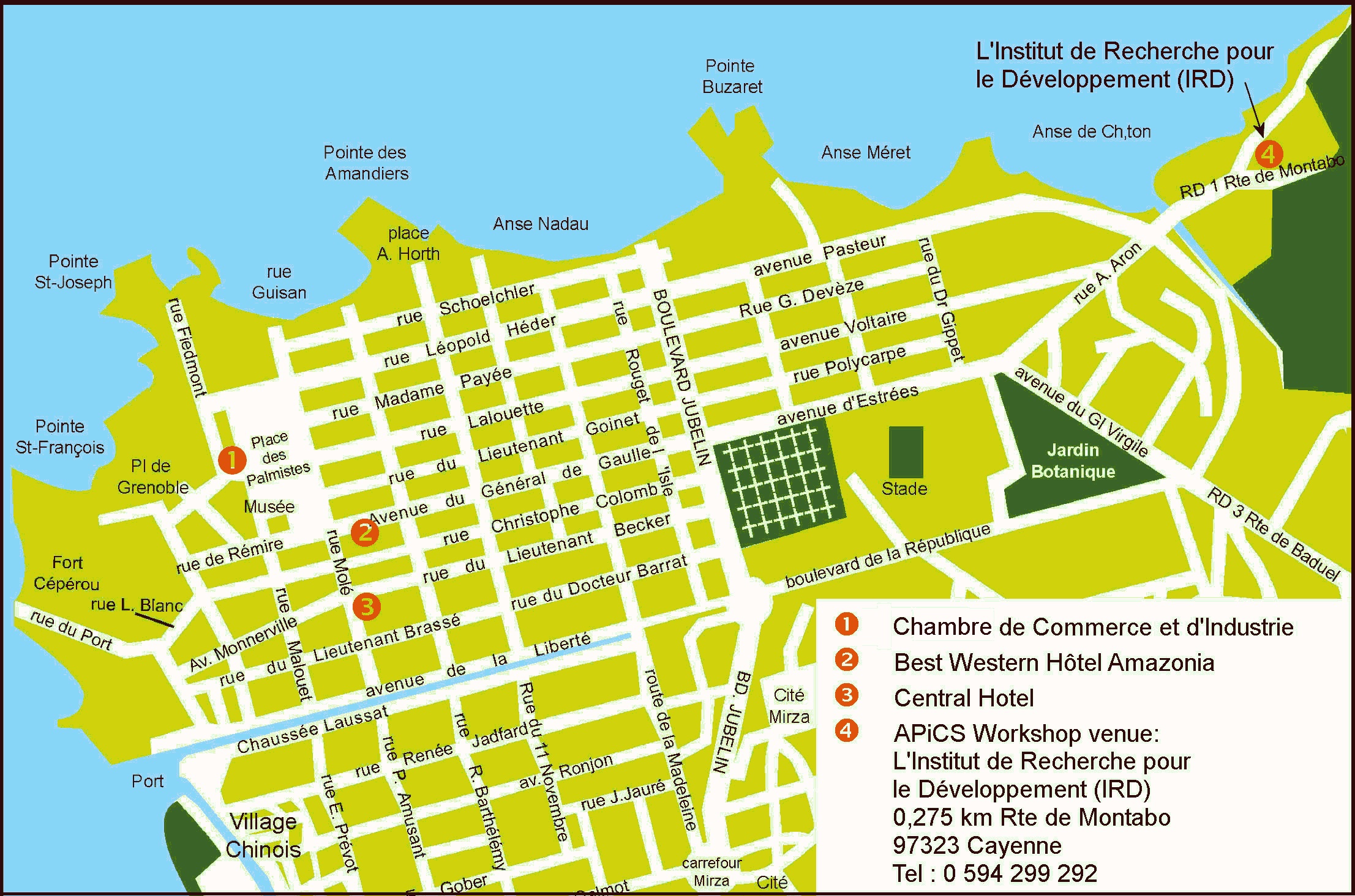 Cayenne City Map Cayenne French Guiana • mappery