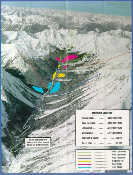 Cayoosh Resort (Melvin Creek) Ski Trail Map
