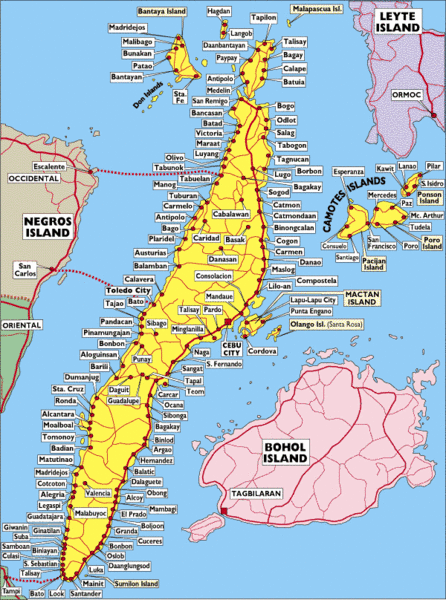 Cebu Island City Map