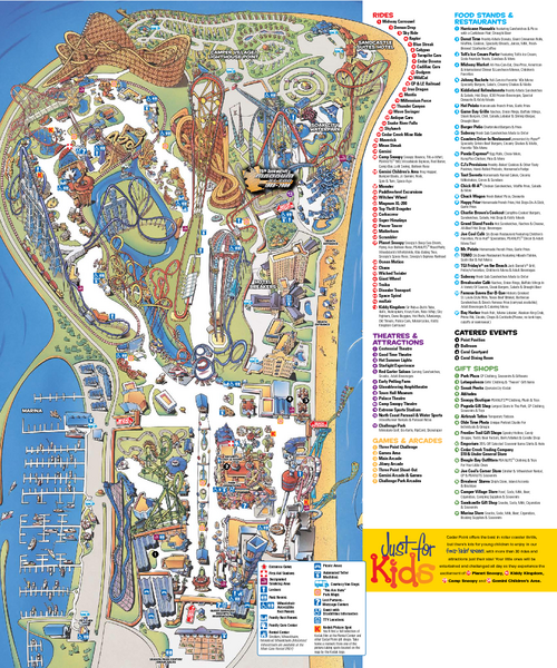 Cedar Point Park Map United States Map